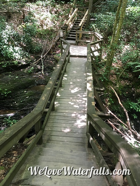 Wooden staircase to the top of Dingmans Falls