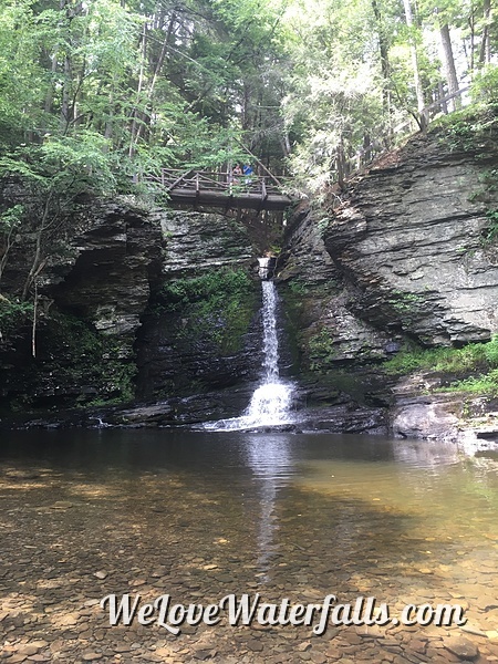 Deer Leap Falls and the bridge above