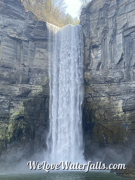 Taughannock Falls in Ithaca NY close up view