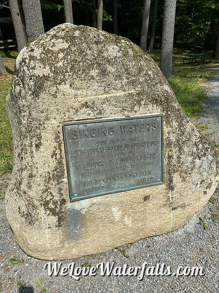 Singing Waters Stone With Plaque